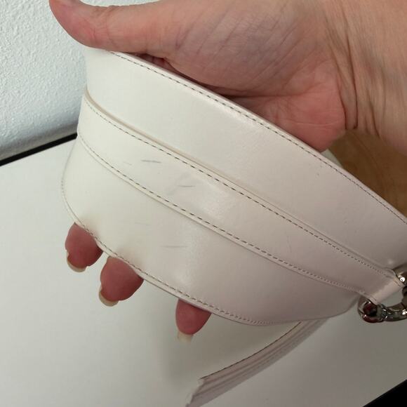 Alexander McQueen Ivory Calf Leather Wide Hook Waist Belt main image 5